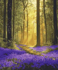 Fantasy Bluebells Forest Diamond Painting