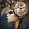 Fantasy Clock Woman Diamond Painting