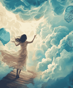 Fantasy Clouds Girl Diamond Painting