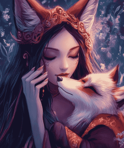 Fantasy Fox Girl Animation Diamond Painting