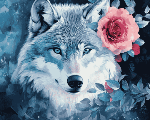 Fantasy Grey Wolf Diamond Painting