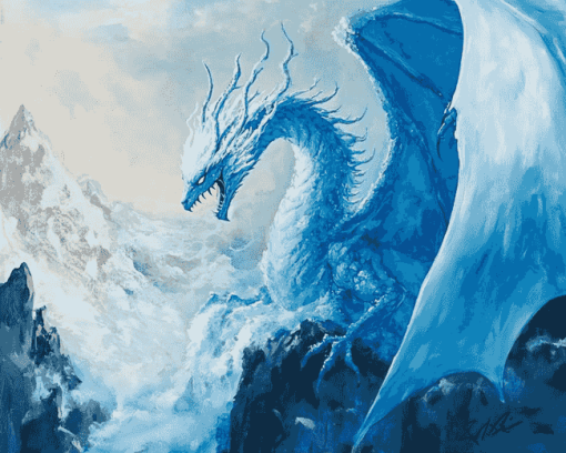 Fantasy Ice Dragon Diamond Painting