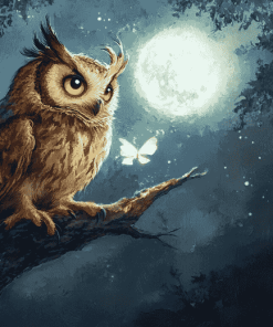 Fantasy Owl Bird Diamond Painting