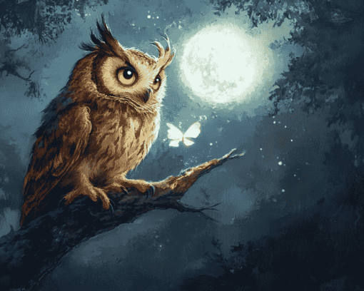 Fantasy Owl Bird Diamond Painting