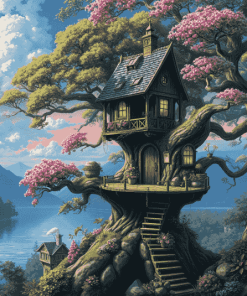 Fantasy Treehouse Diamond Painting