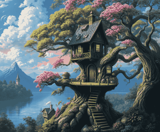 Fantasy Treehouse Diamond Painting