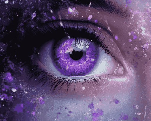 Fantasy Violet Eyes Diamond Painting