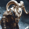 Fantasy Warrior Goat Diamond Painting