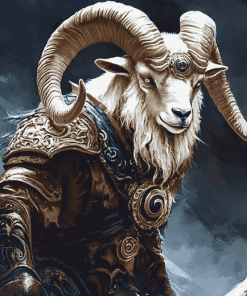 Fantasy Warrior Goat Diamond Painting