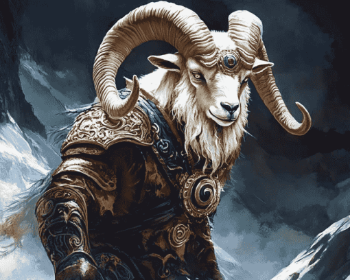 Fantasy Warrior Goat Diamond Painting