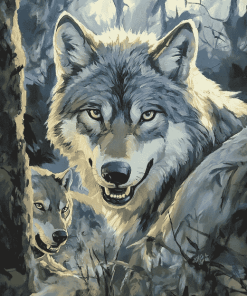 Fantasy Wolves Diamond Painting