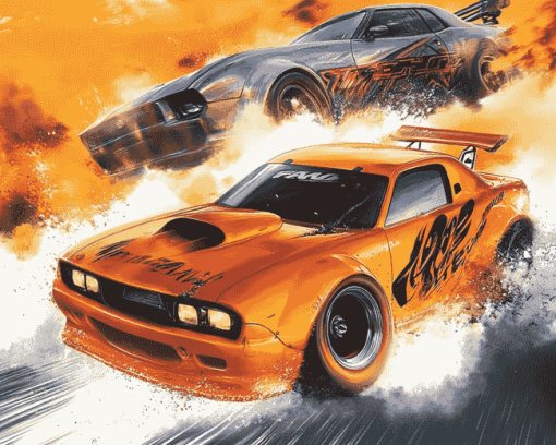 Fast and Furious Movie Cars Diamond Painting