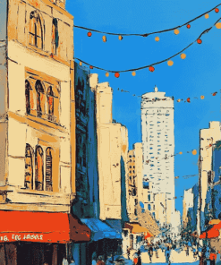 Festive Beirut Skyline Diamond Painting