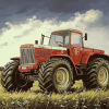 Fiat Tractor Engines Diamond Painting