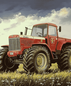 Fiat Tractor Engines Diamond Painting