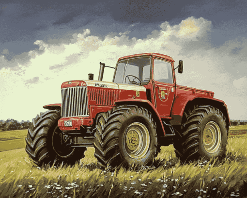 Fiat Tractor Engines Diamond Painting