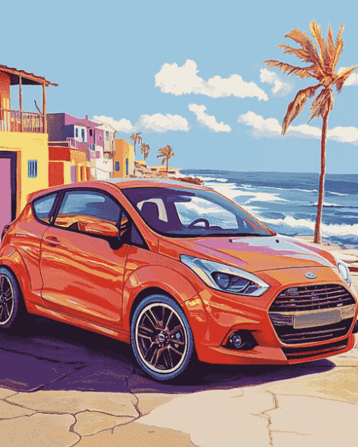 Fiesta St Car Engines Diamond Painting