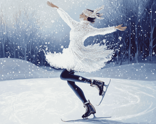 Figure Skating Woman Diamond Painting