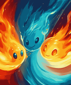 Fire and Ice Animation Diamond Painting