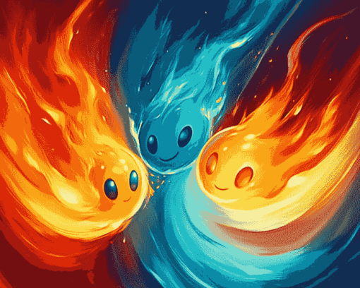 Fire and Ice Animation Diamond Painting