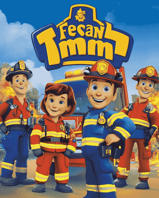 Fireman Sam Animation Diamond Painting