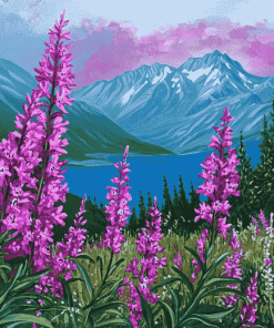 Fireweed Forest Diamond Painting