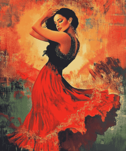 Flamenco Dance Passion Diamond Painting