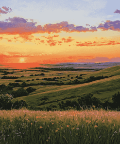 Flint Hills Sunset Diamond Painting