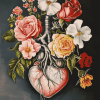 Floral Anatomy Rose Diamond Painting