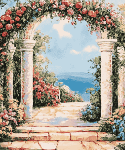 Floral Archway Blossoms Diamond Painting