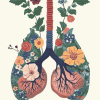 Floral Cartoon Lungs Diamond Painting