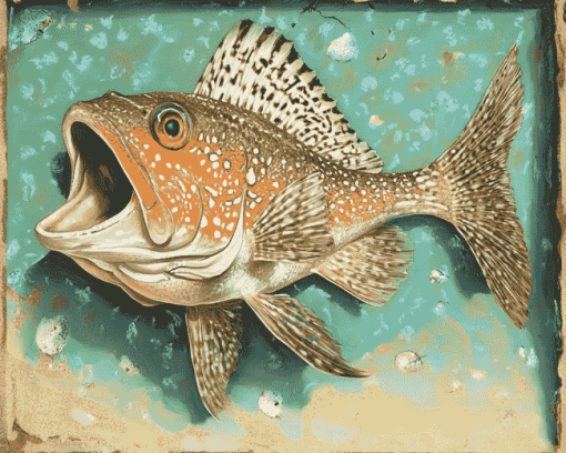 Flounder and Koi Fish Diamond Painting