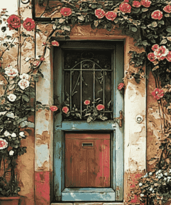 Flower Gate Blossoms Diamond Painting