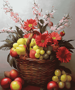 Flowers and Fruits Basket Diamond Painting