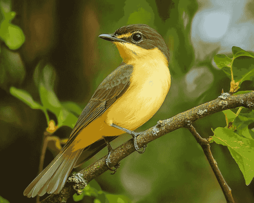 Flycatcher Birds Diamond Painting