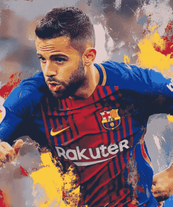 Football Star Jordi Alba Diamond Painting