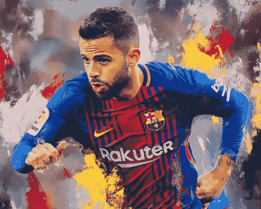 Football Star Jordi Alba Diamond Painting