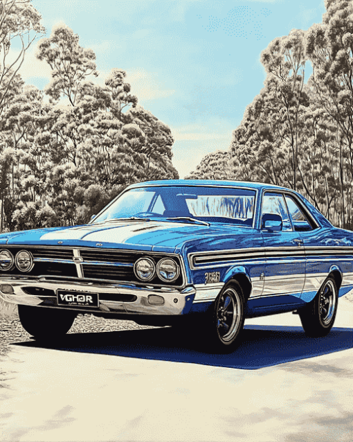 Ford Falcon GTHO Classic Cars Diamond Painting