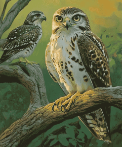 Forest Hawk Birds Diamond Painting