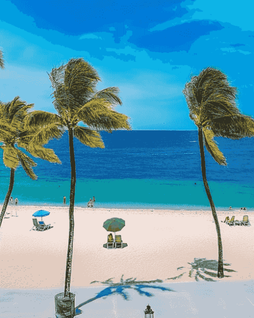 Fort Lauderdale Beach Seascape Diamond Painting