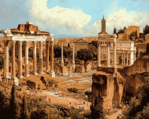 Forum Rome Landscapes Diamond Painting