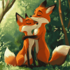 Fox Couple Magic Diamond Painting