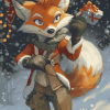 Fox McCloud Christmas Magic Diamond Painting