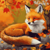 Fox and Bird Autumn Diamond Painting