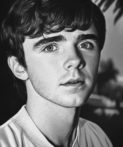 Freddie Highmore Monochrome Diamond Painting