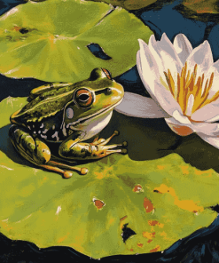 Frog & Lily Pad Scenes Diamond Painting