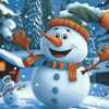 Frosty Snowman Christmas Magic Diamond Painting