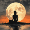 Full Moon Silhouette Diamond Painting