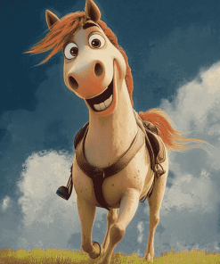 Funny Cartoon Horse Creations Diamond Painting