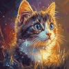 Galaxy Kitty Colorful Diamond Painting